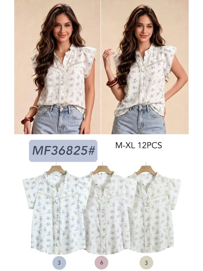 Blusa floral puntillas