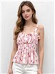Top floral rayas con tirantes
