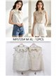 Ärmellose Bluse mit Blumenmuster und Rüschenausschnitt