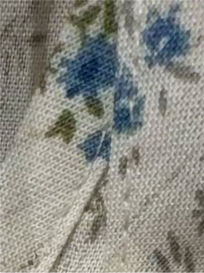 Ärmellose Bluse mit Blumenmuster und Rüschenausschnitt