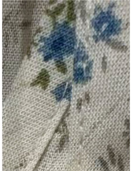 Ärmellose Bluse mit Blumenmuster und Rüschenausschnitt