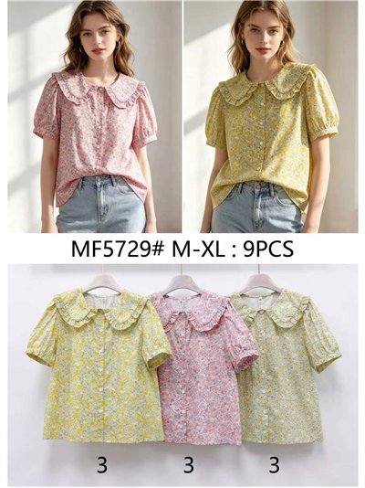 Blusa floral com gola Peter Pan 2