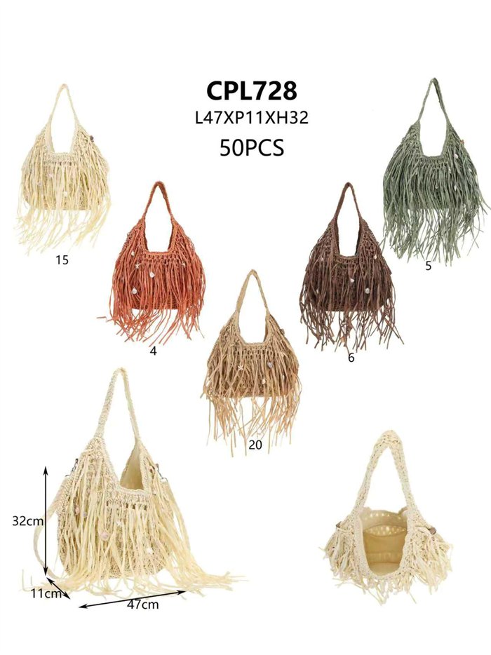 gehäkelte Hobo-Tasche mit Fransen