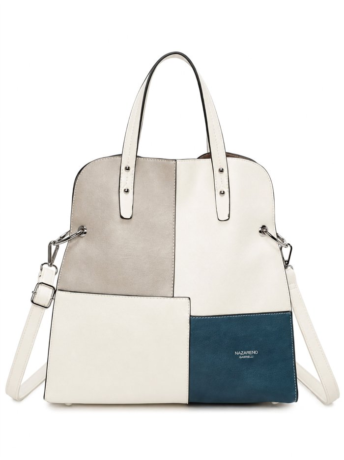 Bolso shopper grande bicolor