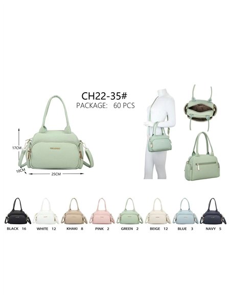 Bolso bowling compacto de doble asa