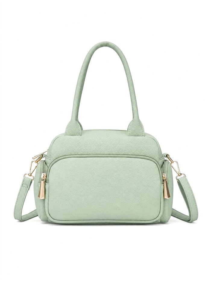 Bolso bowling compacto de doble asa