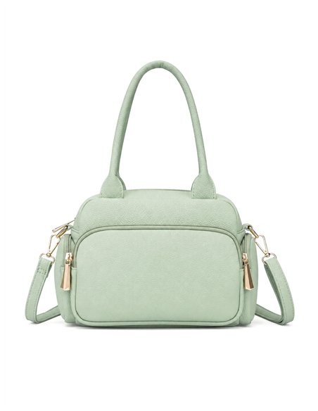 Bolso bowling compacto de doble asa