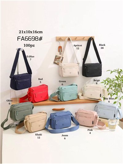 Bandolera compacta multi bolsillo nylon 2