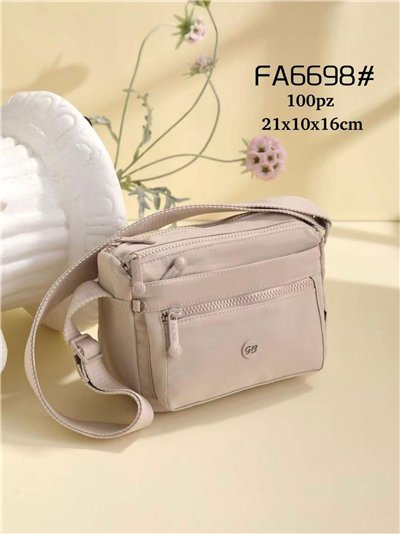 Bandolera compacta multi bolsillo nylon