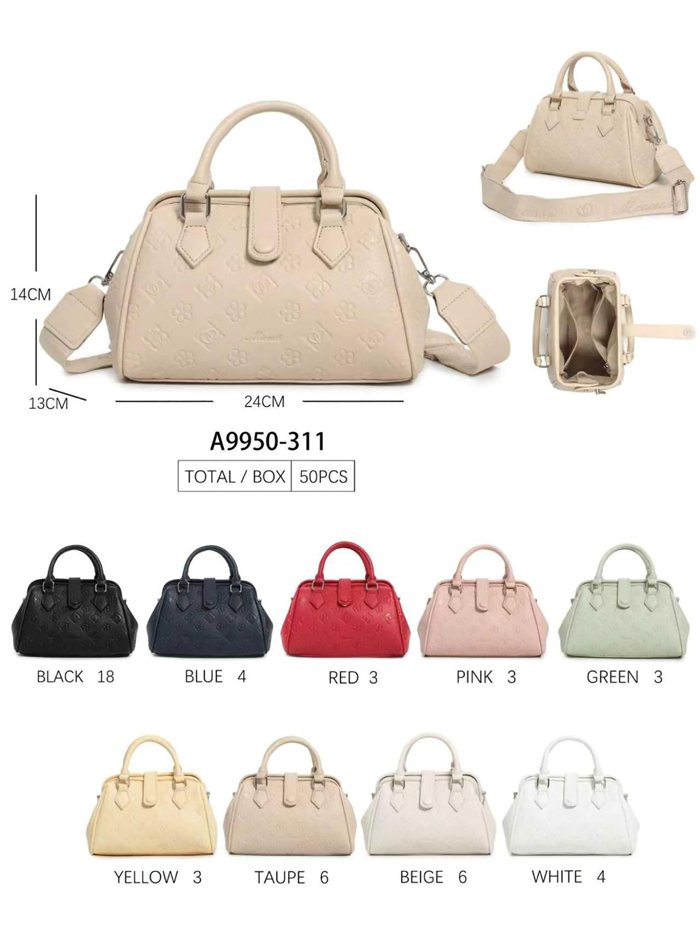 Bolso de mano grabado con bandolera