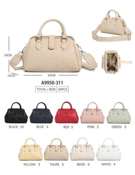 Bolso de mano grabado con bandolera