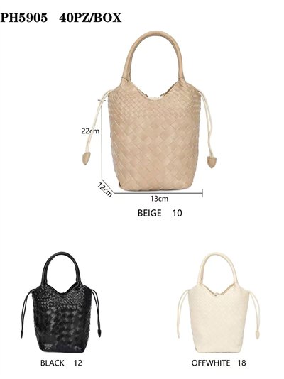 Mini bolso bucket trenzado 2