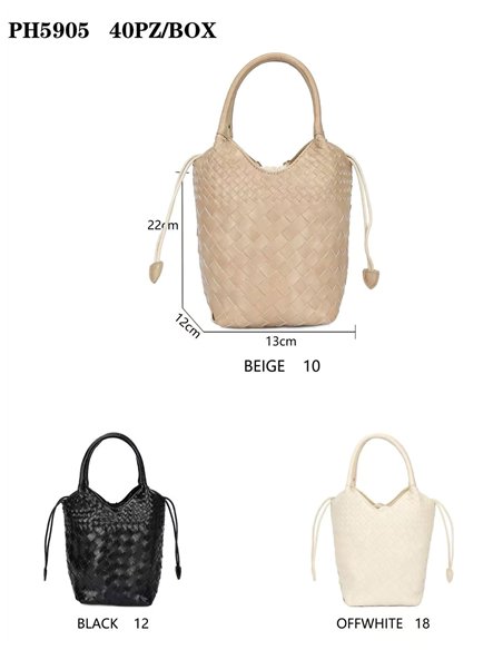 Mini bolso bucket trenzado