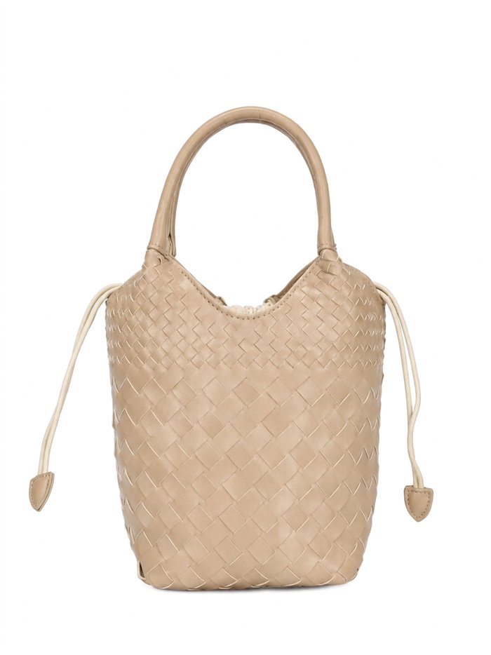 Mini bolso bucket trenzado