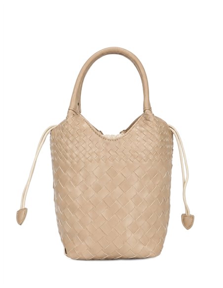 Mini bolso bucket trenzado