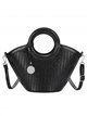 Bolso de mano trenzado con asas redondas