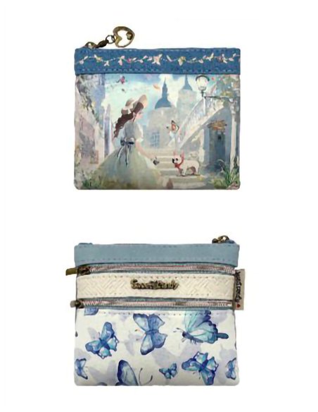 Monedero plano Sweet Candy de doble cremallera