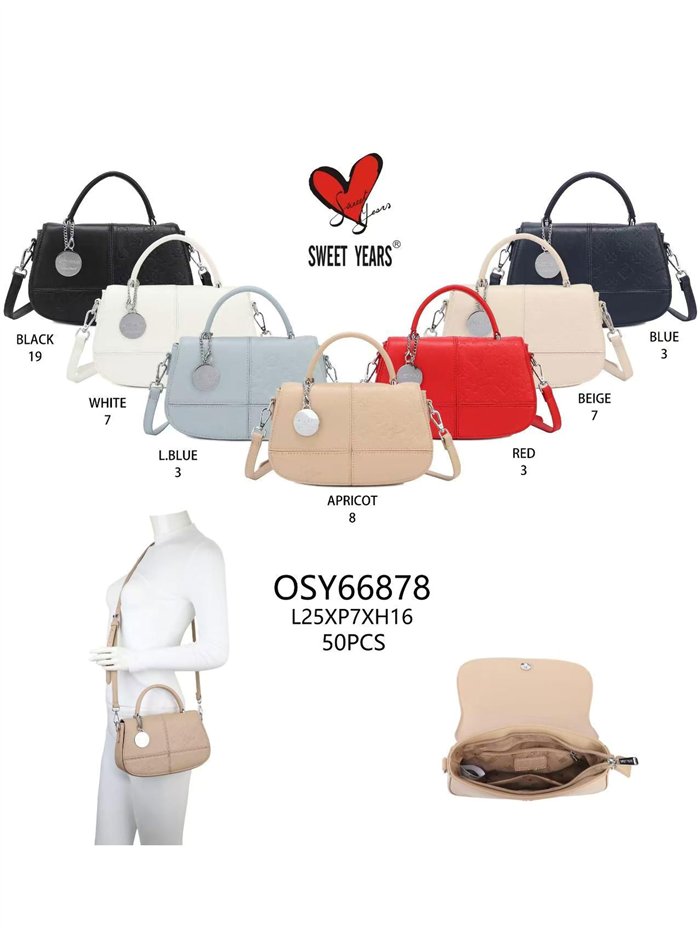 Bolso de mano solapa colgador