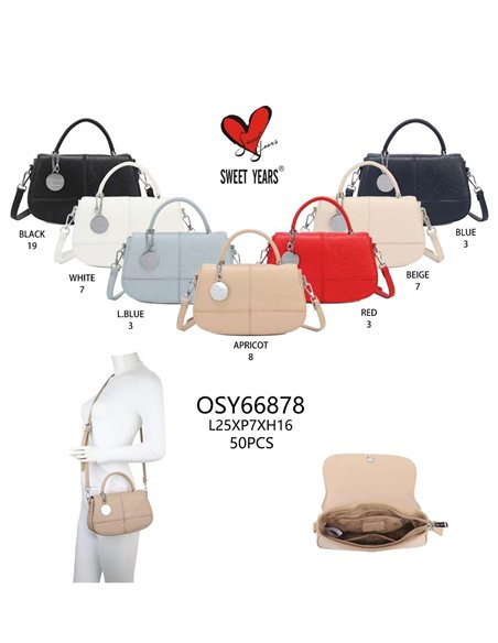 Bolso de mano solapa colgador