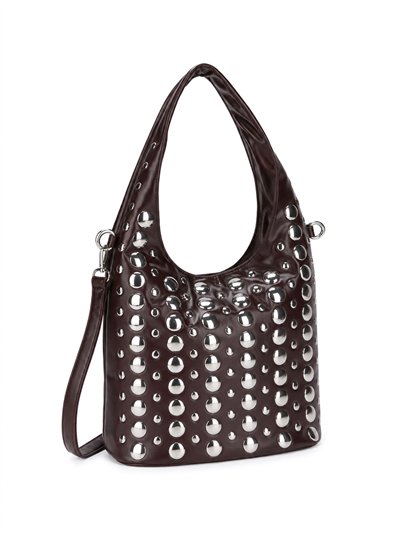 Bolso hobo con tachuelas