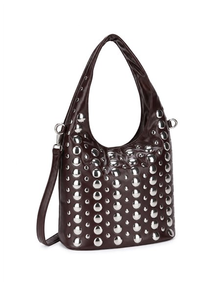 Bolso hobo con tachuelas