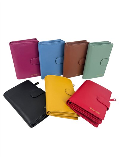 Cartera de piel Nazareno Gabrielli con mini solapa
