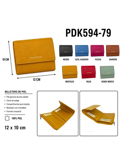 Cartera de piel Nazareno Gabrielli con solapa 2