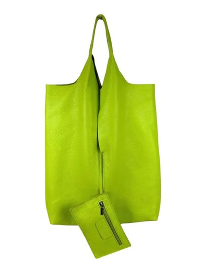 Bolso shopper de piel con monedero