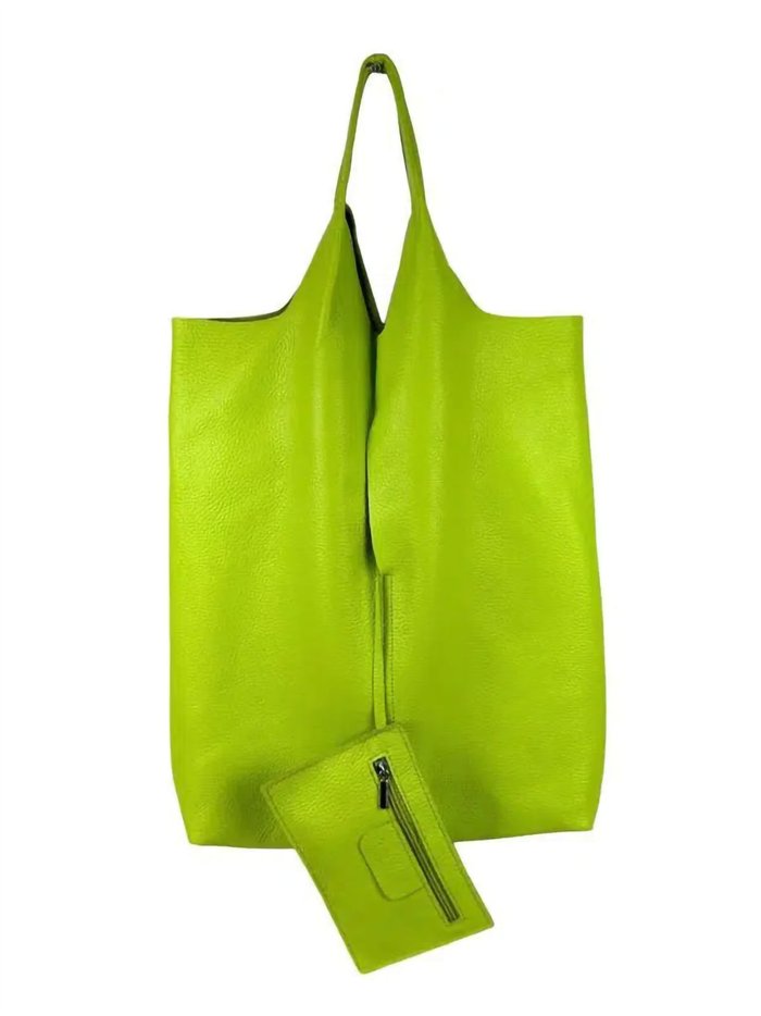 Bolso shopper de piel con monedero
