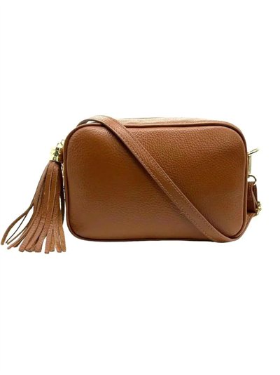 Bolso bandolera de piel con borlas