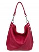Bolso hobo de piel con bolsillo frontal
