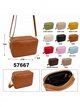 Bolso bandolera de piel con doble bolsillo