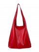 Bolso de hombro amplio de piel con cremallera