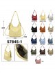 Bolso de hombro de piel con borlas