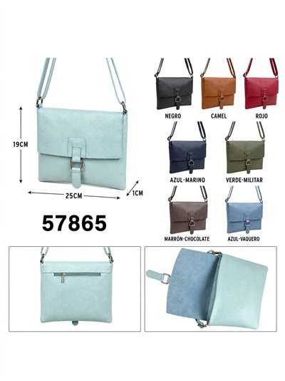 Bolso bandolera de piel con solapa 2