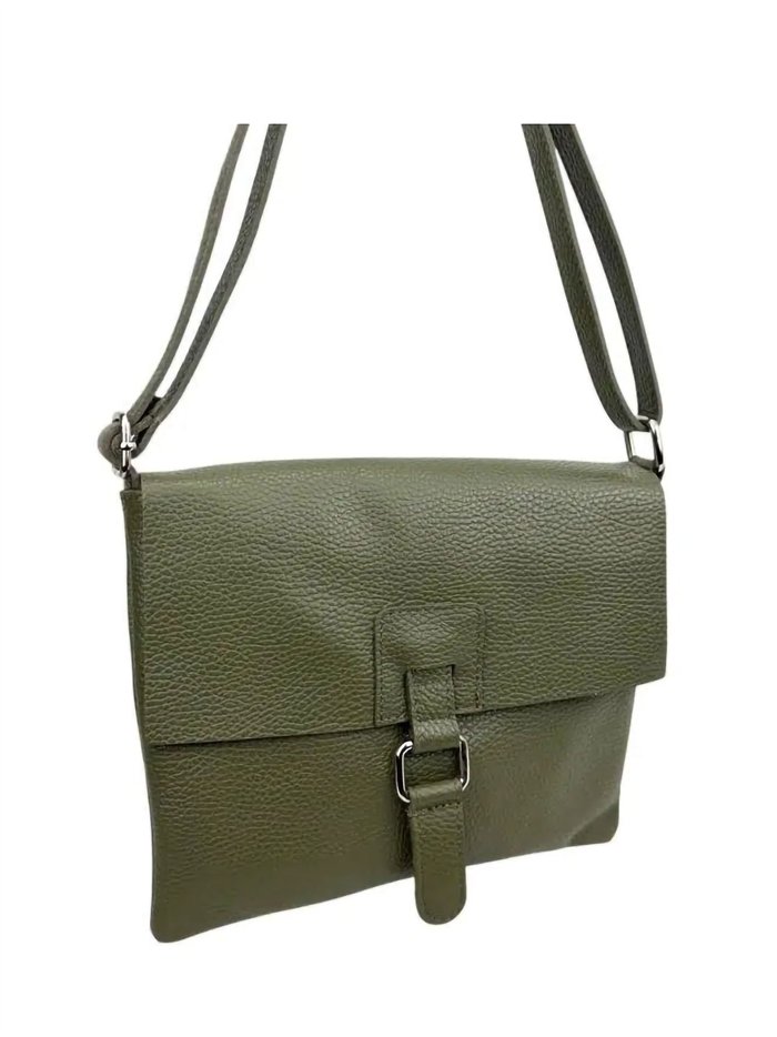 Bolso bandolera de piel con solapa