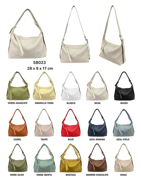 Bolso de hombro de piel multiforma