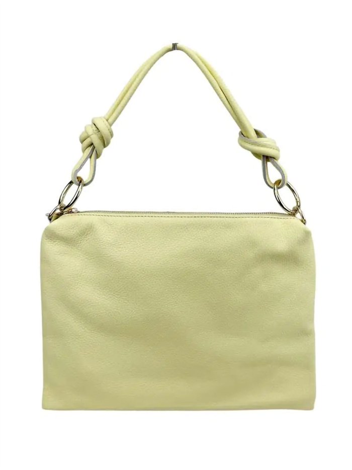 Bolso de hombro de piel detalle nudos