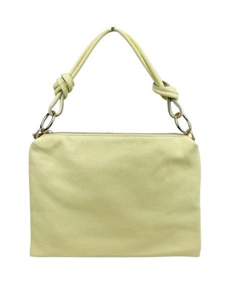 Bolso de hombro de piel detalle nudos