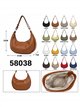 Bolso de hombro media luna de piel
