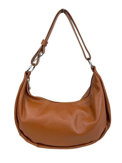 Bolso de hombro media luna de piel