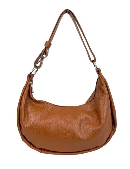 Bolso de hombro media luna de piel