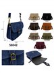 Schultertasche aus Wildleder mit Überschlag