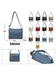 Bolso bandolera de piel con cuatro bolsillos