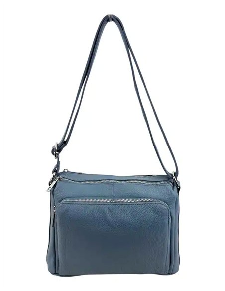 Bolso bandolera de piel con cuatro bolsillos