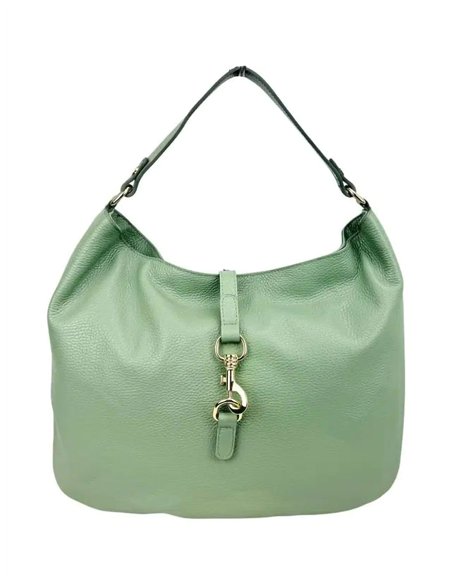 Bolso hobo de piel con hebilla frontal