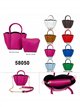 Bolso de mano de piel con neceser