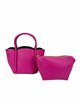 Bolso de mano de piel con neceser