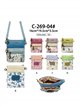 Bolso bandolera estampado con doble cremallera Sweet Candy