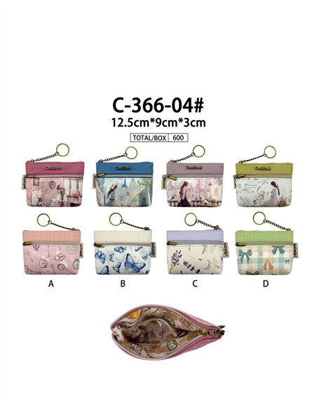 Monedero llavero estampado con cremallera Sweet Candy